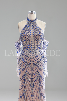 Blue Luxury Gloves Set Elegant - LAROSABRIDE