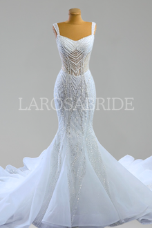Illusion Mermaid Wedding Dress-Larosabride