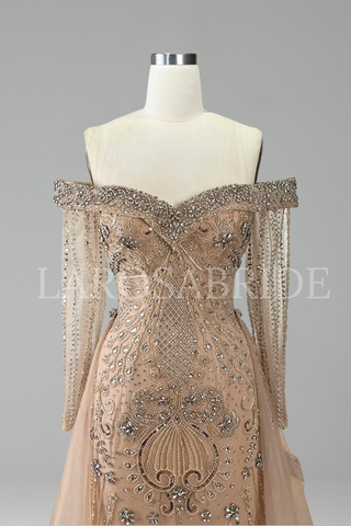 Beaded Mermaid Dress - LAROSABRIDE
