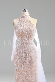 Halter Mermaid Gown With Glove - LAROSABRIDE