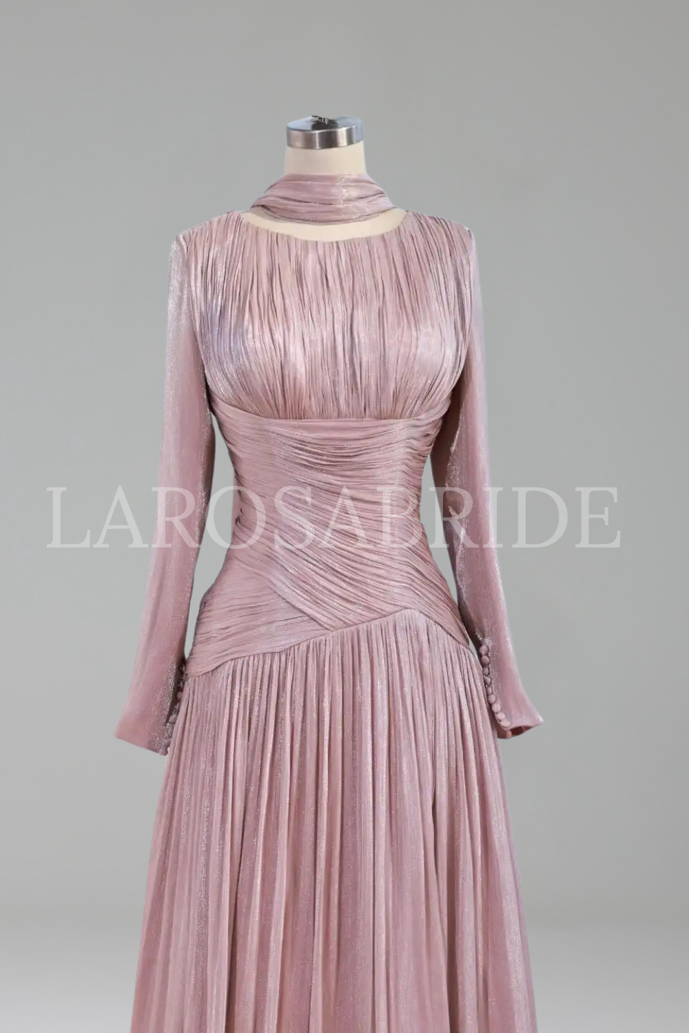 Corset Long Evening Dress With Cape - LAROSABRIDE
