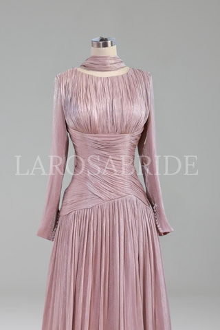 Corset Long Evening Dress With Cape - LAROSABRIDE