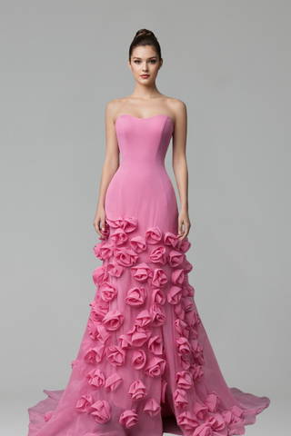 Soft-Pink Rose Gown-Larosabride