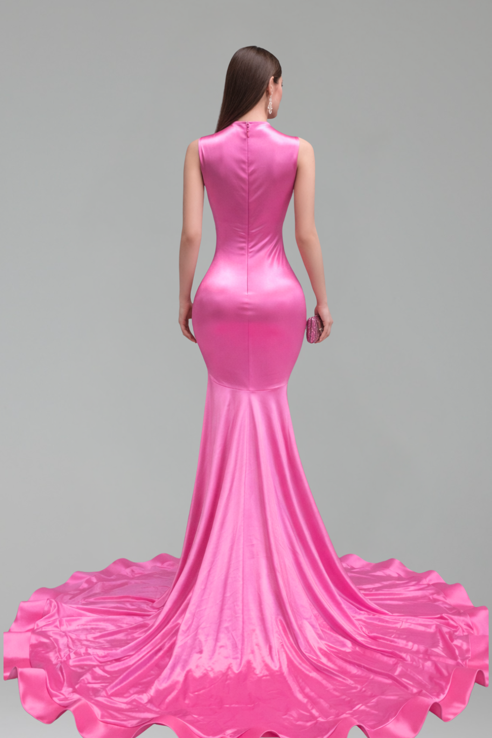 Sheer Lace Mermaid Gown - LAROSABRIDE