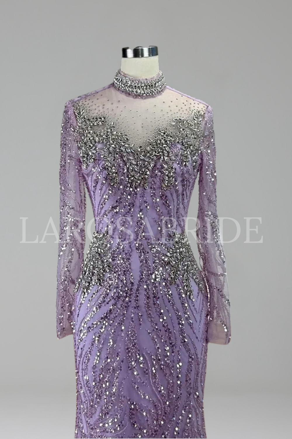 Luxury Silver Nude Beaded Arabic - LAROSABRIDE