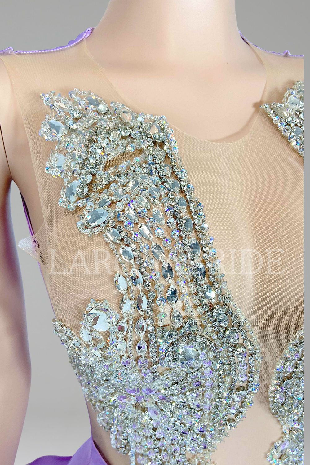 Plunge Beaded Mermaid Train-Larosabride