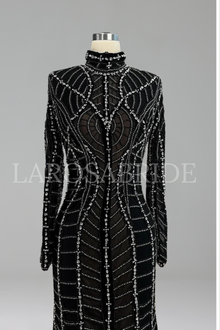 Muslim Luxury Black Beaded - LAROSABRIDE