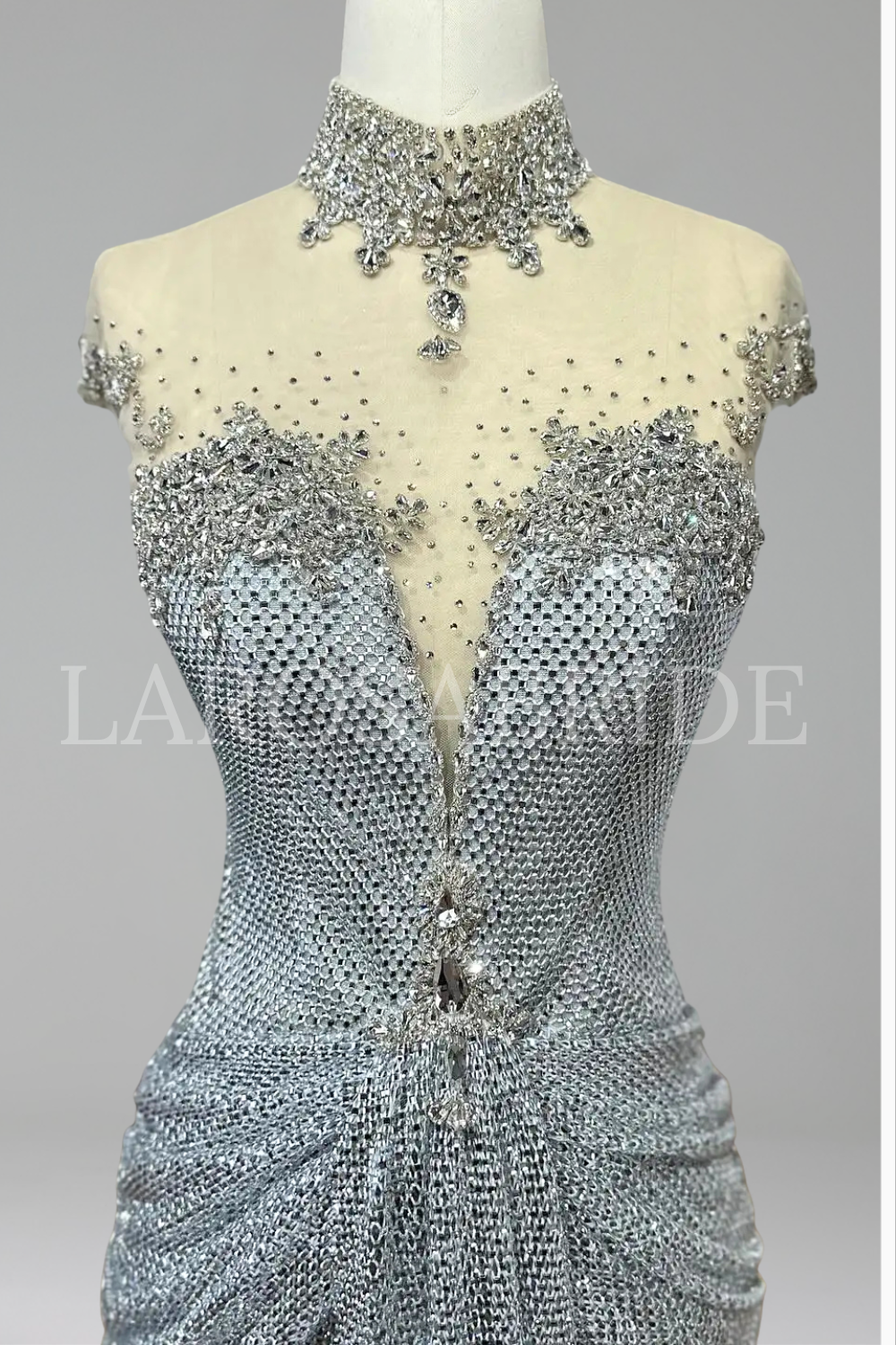 Crystal Beaded Mermaid Evening - LAROSABRIDE