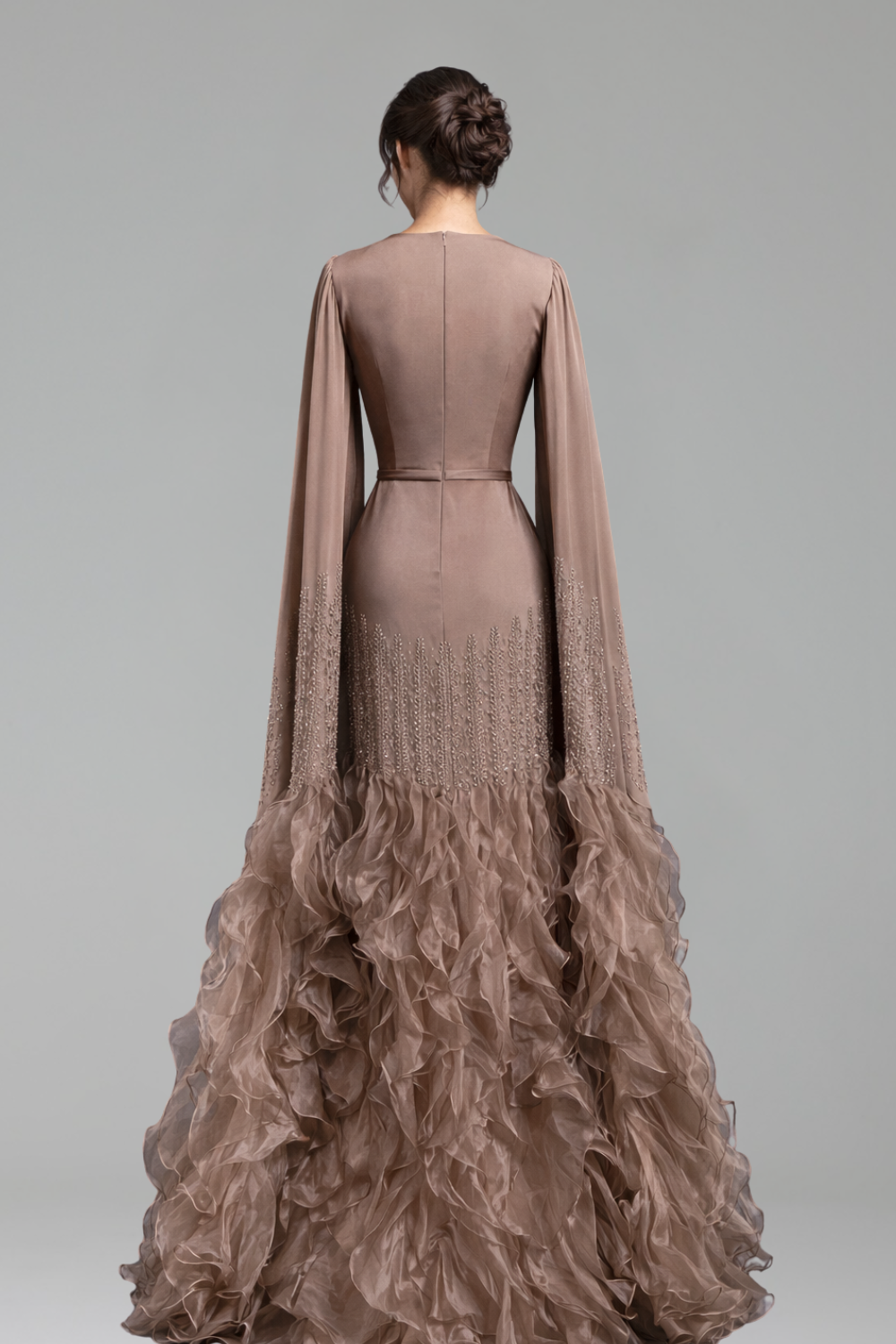 Ivory Ruffle Elegance-Larosabride