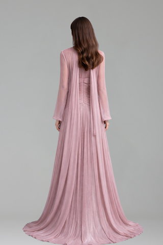Corset Long Evening Dress With Cape - LAROSABRIDE