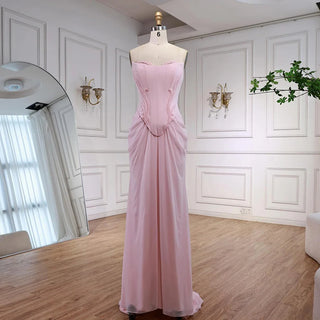 Soft Pink Draped Gown