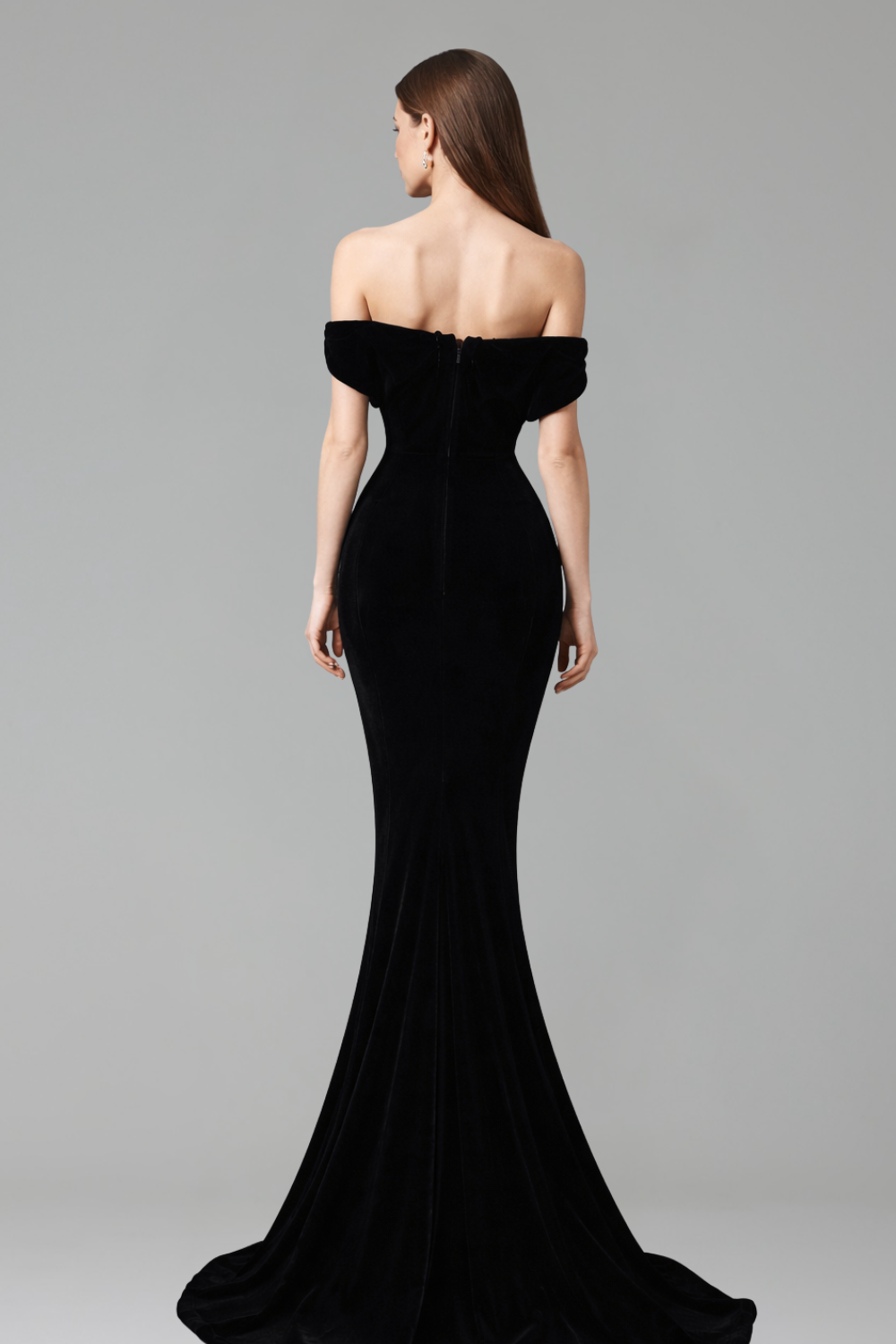 Off-Shoulder Embellished Column-Larosabride