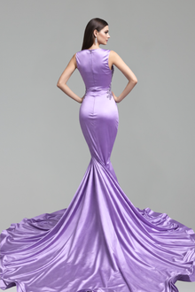 Illusion Lace Satin Mermaid Gown - LAROSABRIDE
