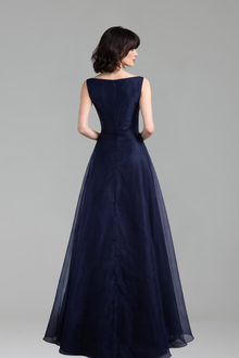A-Line Evening Dress with Draped Shoulder - LAROSABRIDE