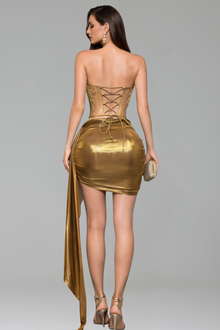 Strapless Corset Mini Dress - LAROSABRIDE