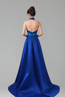 Criss Cross Halter Dress with Beaded - LAROSABRIDE