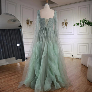 Ships in 2 to 5 Days -Elegant Beaded A-Line Evening Dress – 2025 Formal Party Gown