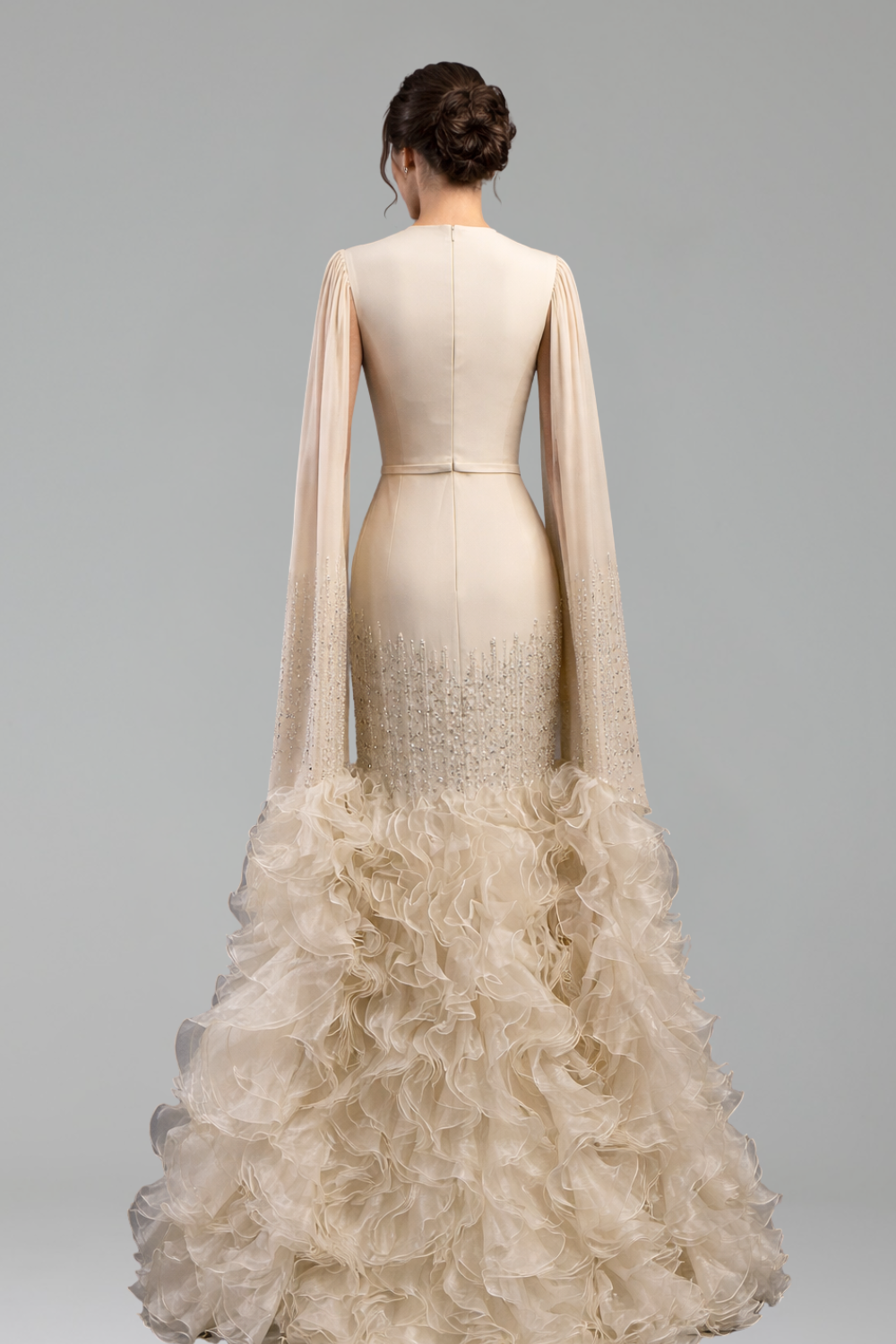 Ivory Ruffle Elegance-Larosabride