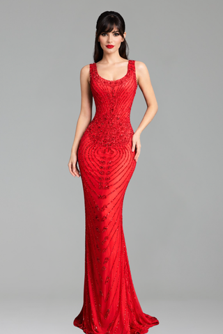 Sequin Bodycon Sheer Mesh Dress - LAROSABRIDE