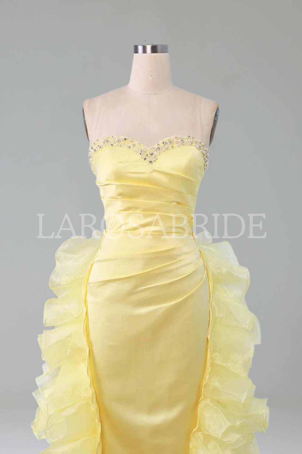 Beaded Ruffle Dress-Larosabride