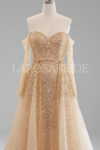 Off-Shoulder Overskirt  Dress