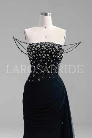 Mermaid Prom Dress with Spaghetti Straps - LAROSABRIDE