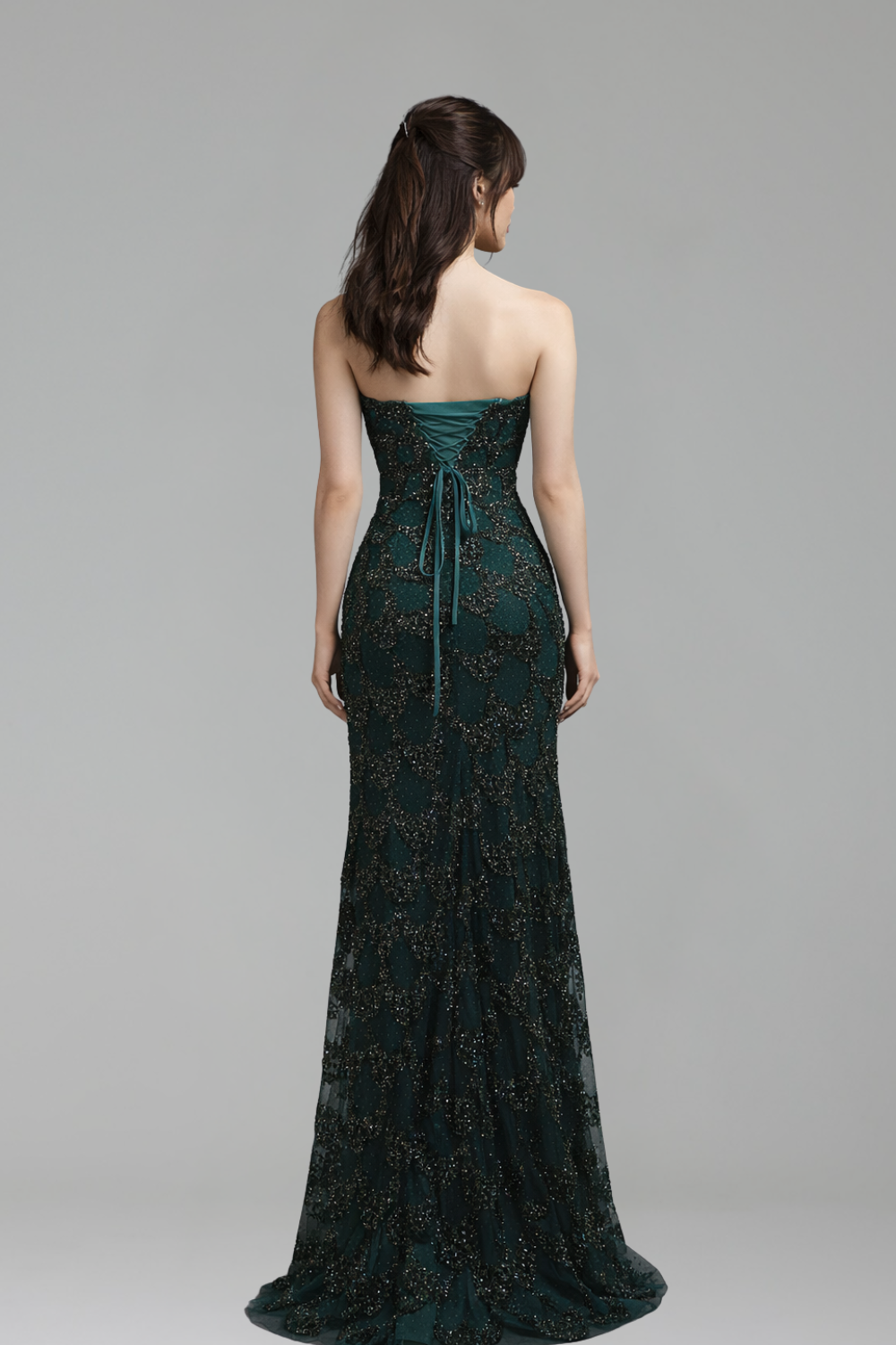 Elegant Green Mermaid Dress - LAROSABRIDE