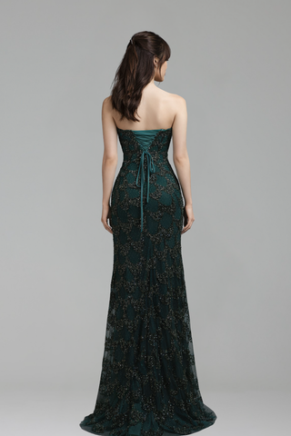 Elegant Green Mermaid Dress - LAROSABRIDE