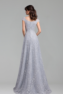 Floral Evening Dress with Square - LAROSABRIDE