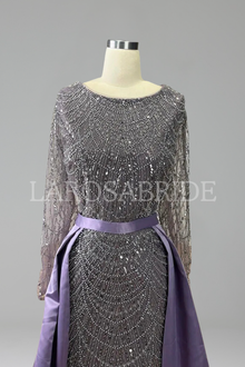 Pearl Beaded Mermaid Dress with Overskirt-Larosabride