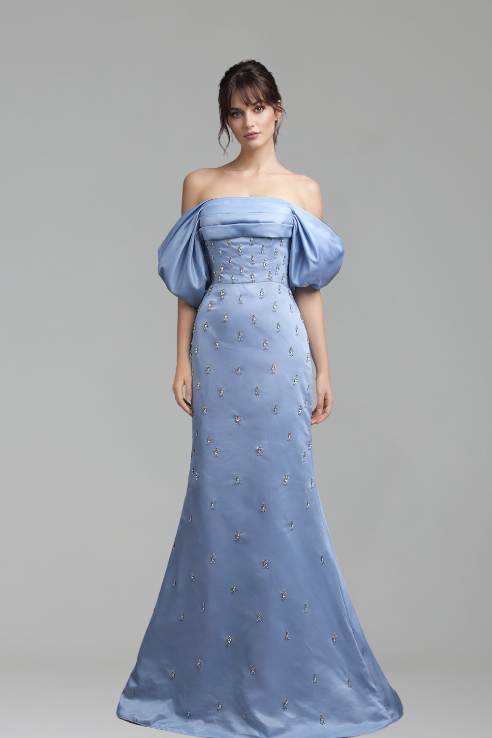Crystal Beaded Mermaid Dress - LAROSABRIDE