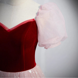 A-Line V-Neck Floor-Length Prom Evening Dress for Adults