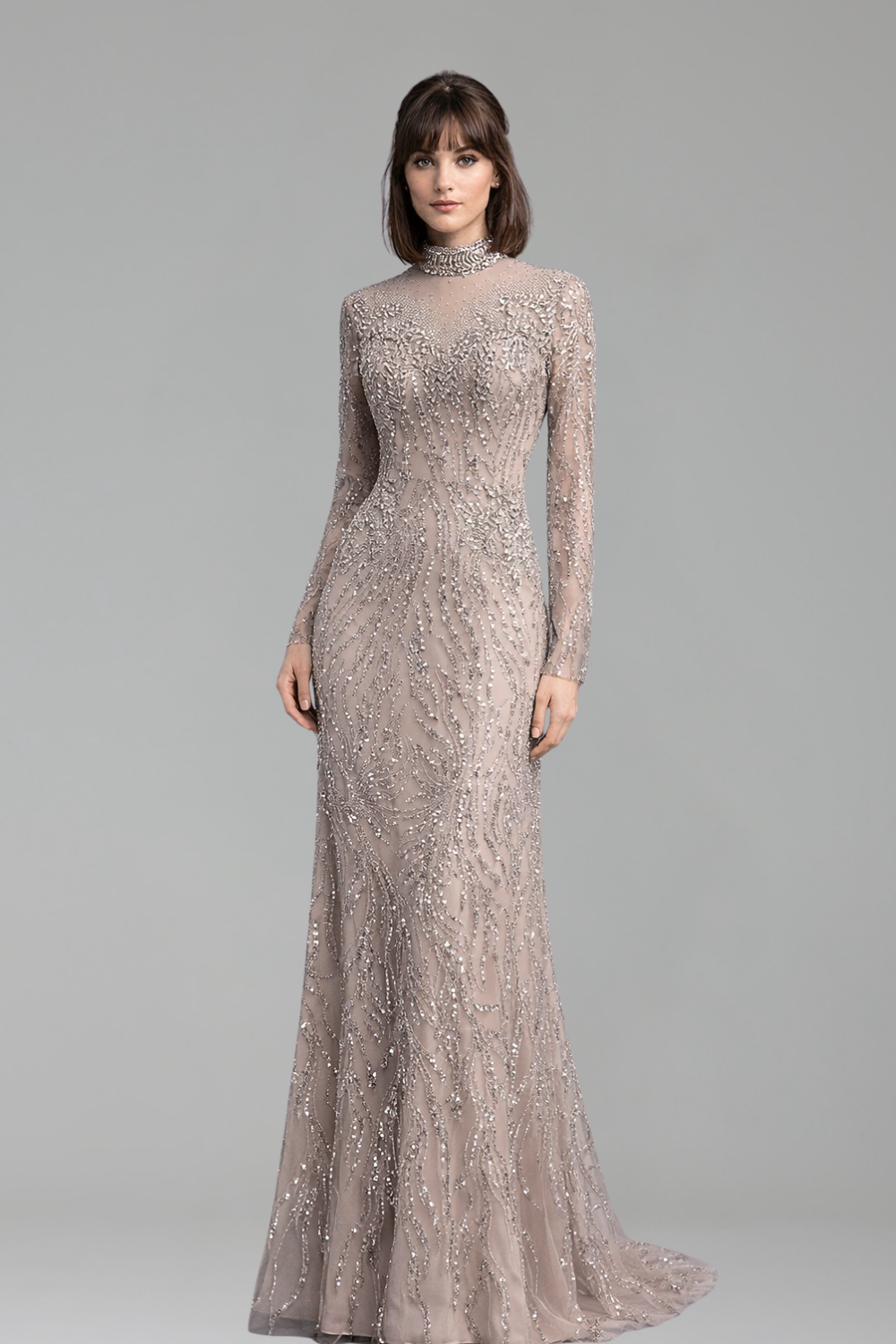 Beaded Mermaid Gown - LAROSABRIDE