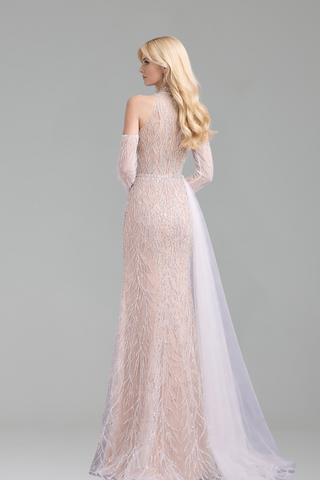 Halter Mermaid Gown With Glove - LAROSABRIDE