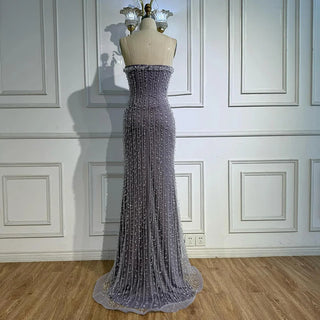 Strapless Fully-Beaded Gown
