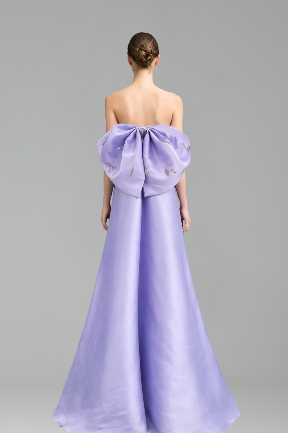 Satin Beaded Mermaid Jacket Dress-Larosabride
