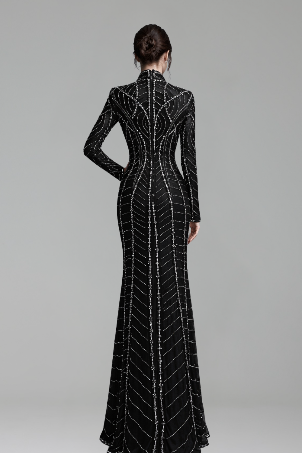 Muslim Luxury Black Beaded - LAROSABRIDE