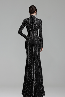 Muslim Luxury Black Beaded - LAROSABRIDE