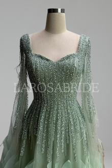 Beaded A-Line Evening Dress-Larosabride