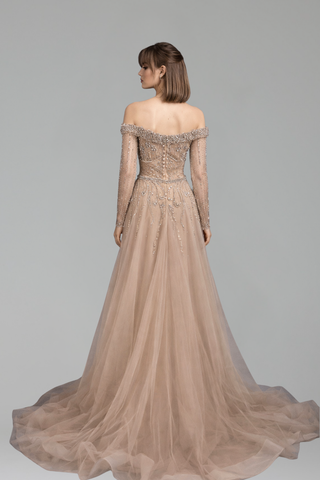 Beaded Mermaid Dress - LAROSABRIDE