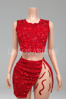 Dazzling Sequin Two-Piece Set-Larosabride