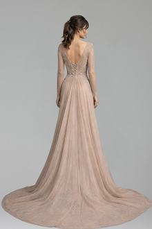 Square-Neck Pearl-Beaded Dress - LAROSABRIDE