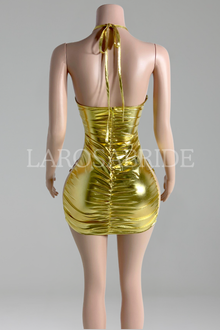 Golden beaded detailed bodysuit-Larosabride