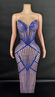 Geometric Striped Bodycon Dress-Larosabride