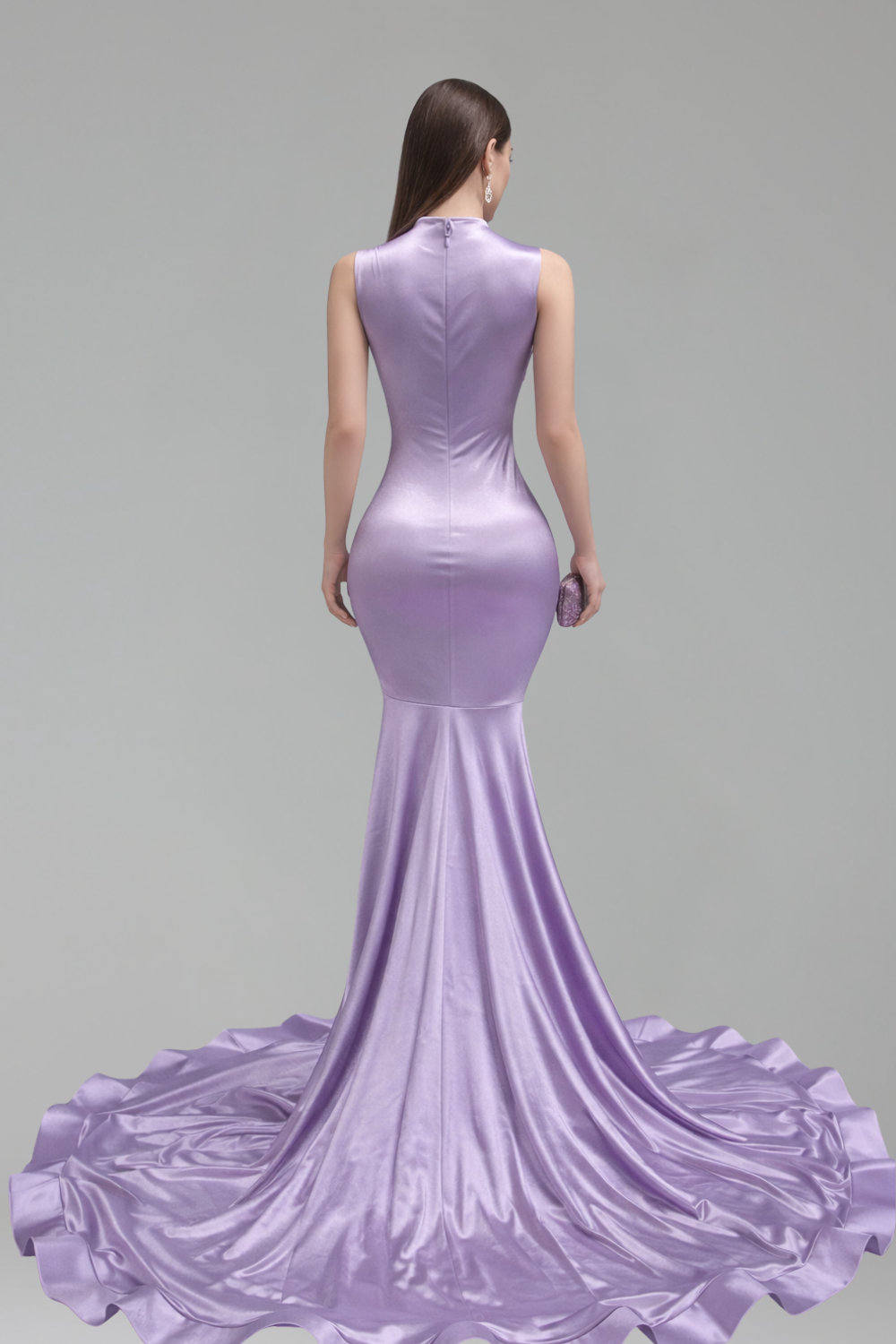 Sheer Lace Mermaid Gown - LAROSABRIDE