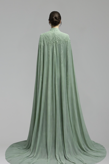 Emerald Beaded Cape Gown-Larosabride
