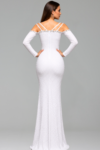 Pearl Embellished Mermaid Gown