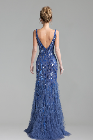 Luxury Crystal Beaded Feather - LAROSABRIDE