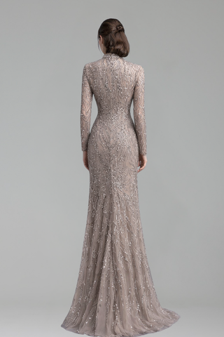 Beaded Mermaid Gown - LAROSABRIDE