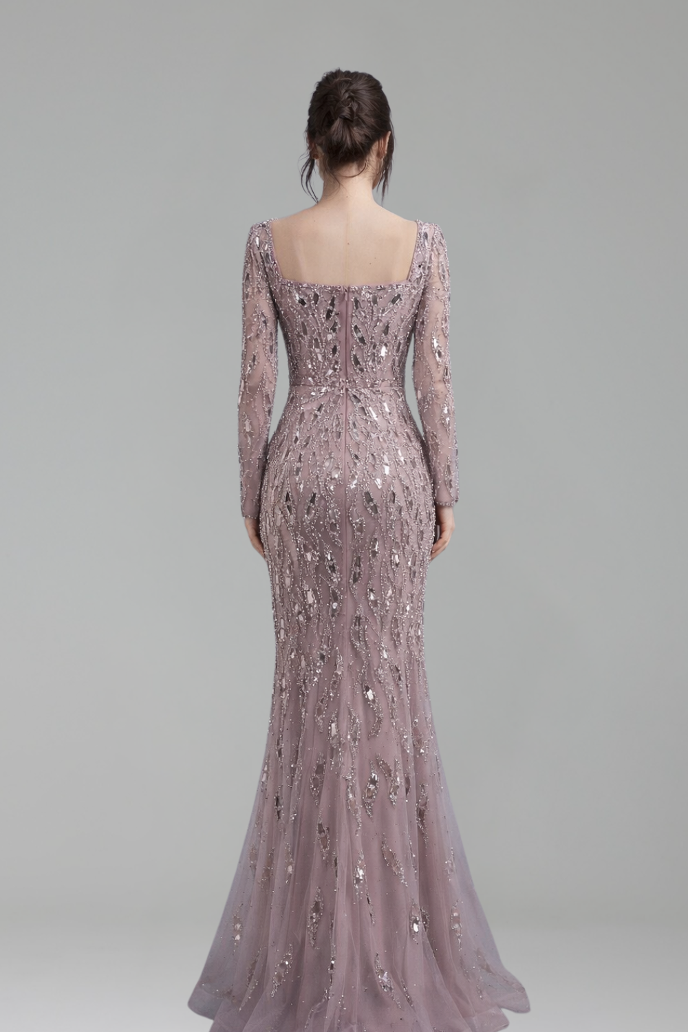 Long-Sleeve Sequin Dress - LAROSABRIDE